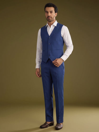 Club AK Royal Blue Slim Fit 3 Piece Suit for Men | Premium Formal Wear