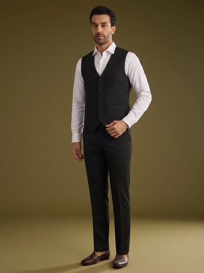 Club AK Black Slim Fit 3 Piece Suit | Elegant Wedding Collection