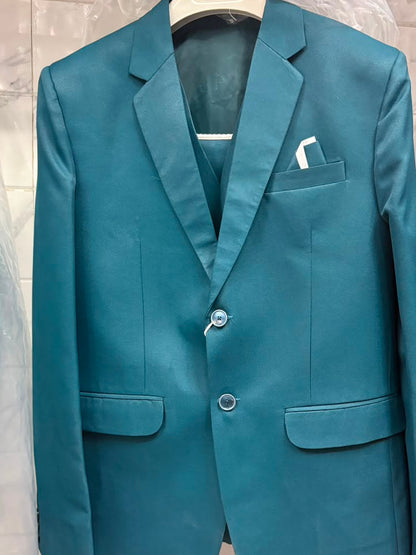 Club AK Men's Premium Emerald Green 3 Piece Suit for Men