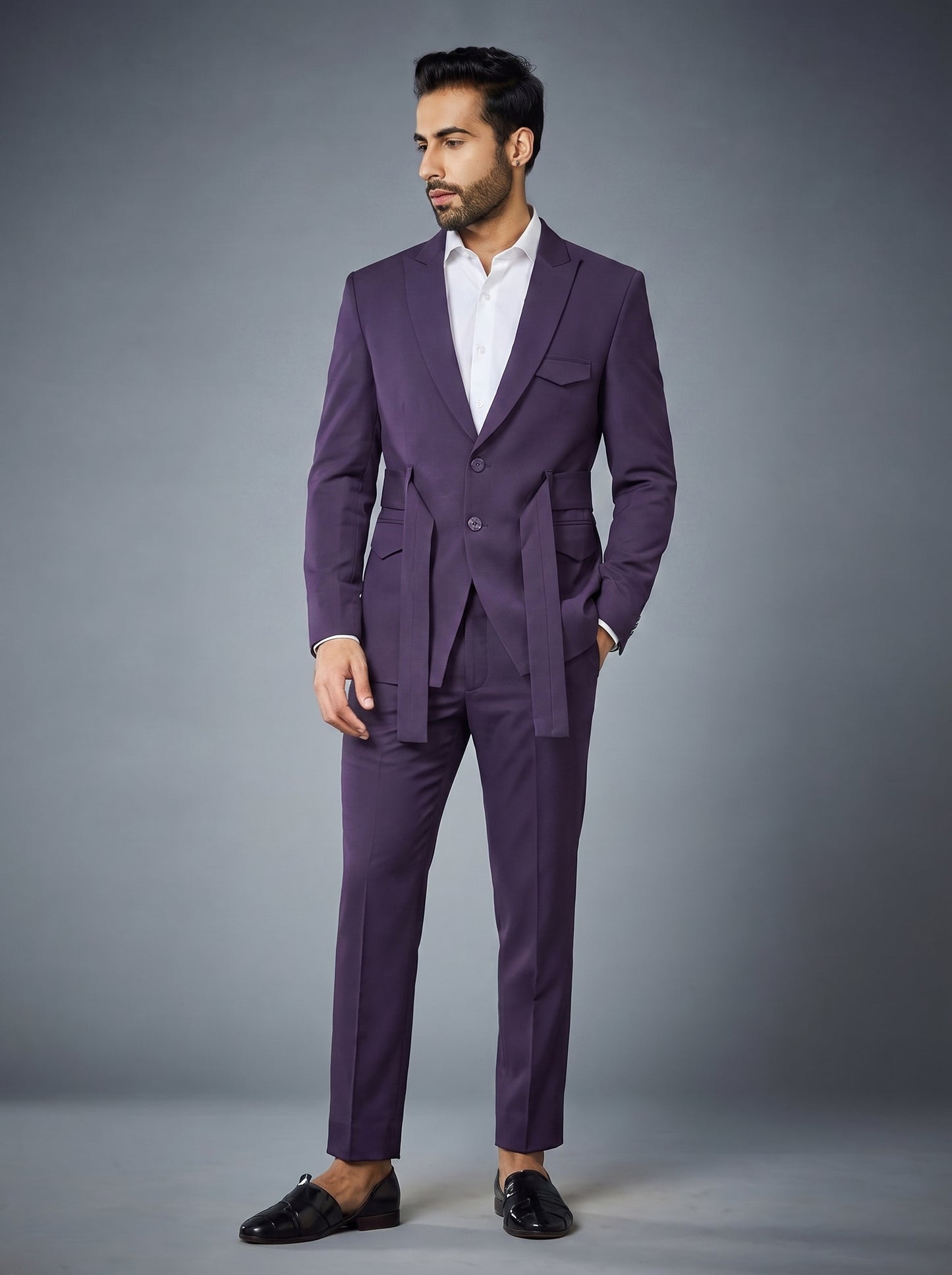 Club AK Men's Premium Purple Formal Suit | Luxury Wedding & Party Wear