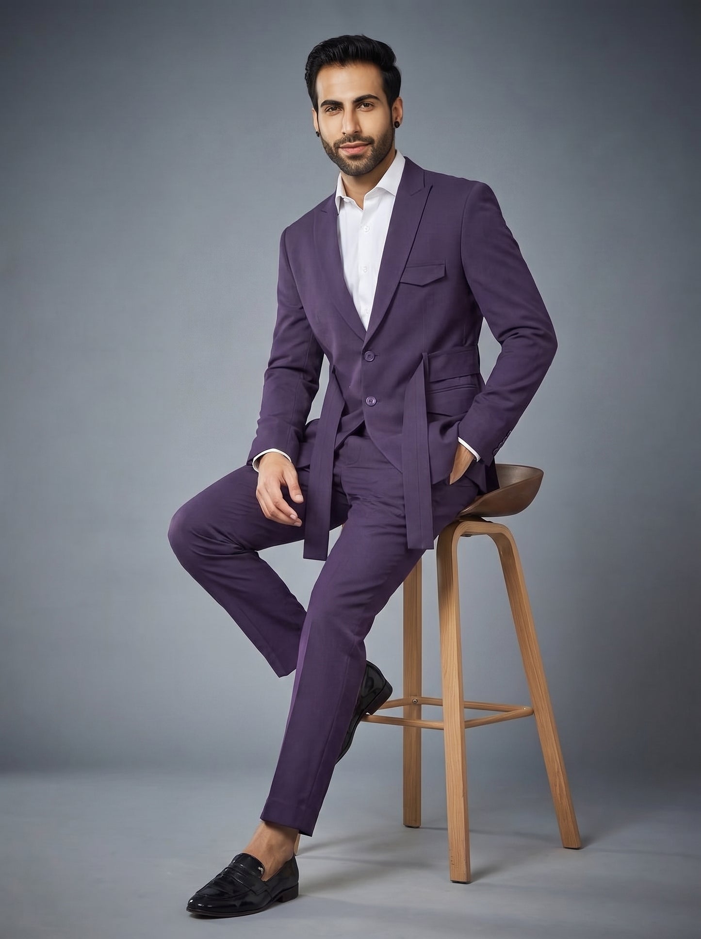 Club AK Men's Premium Purple Formal Suit | Luxury Wedding & Party Wear