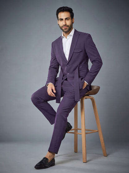 Club AK Men's Premium Purple Formal Suit | Luxury Wedding & Party Wear