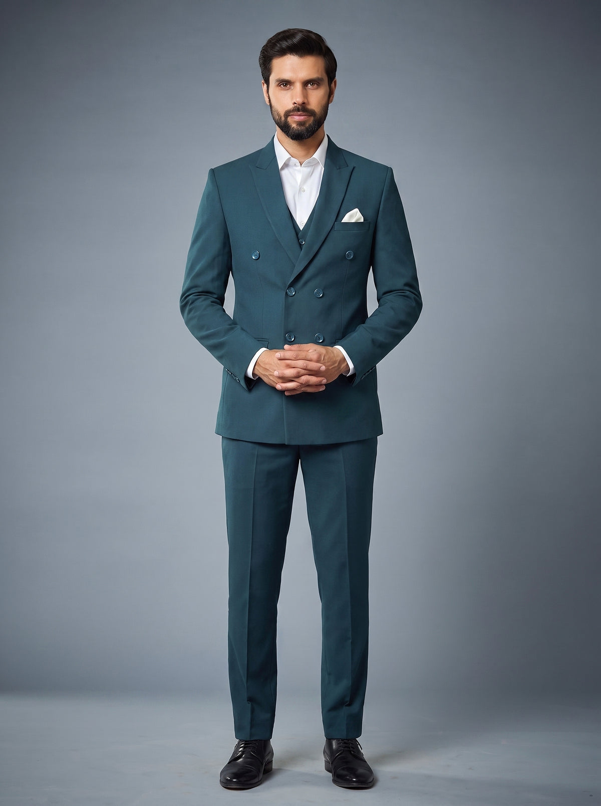 Club AK Men's Double Breasted Suit | Premium Wedding & Party Wear | Slim Fit