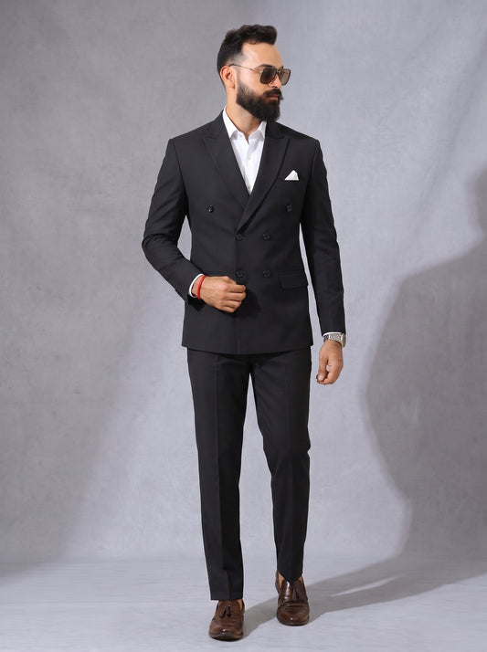 Club AK Premium Black Formal Suit for Men – Reception, Engagement & Party Wear