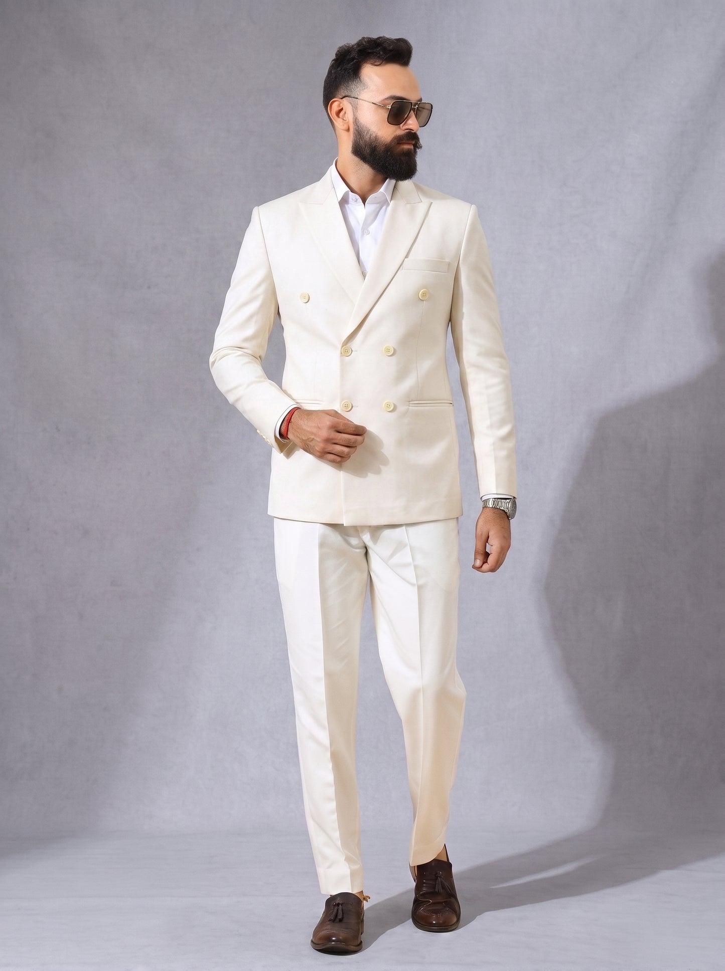 Club AK Premium Ivory Formal Suit Set for Men with Tailored Fit