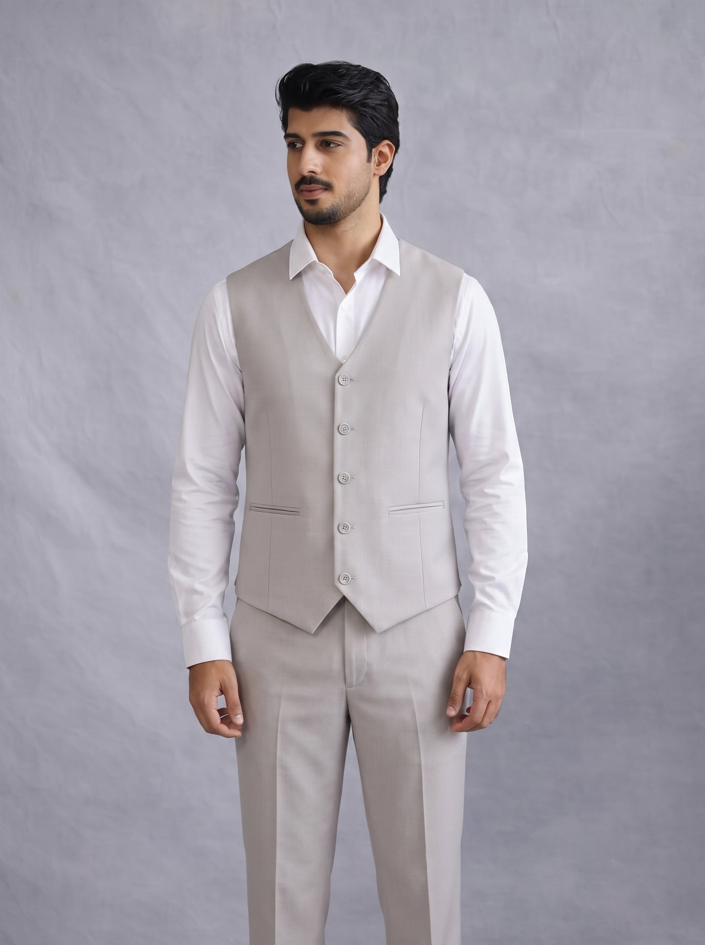 Club AK Men’s Formal Light Grey Suit for Weddings and Parties