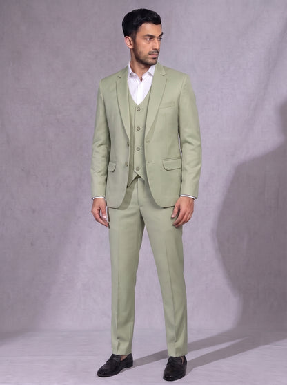 Club AK Men's Premium Sage Green 3 Piece Suit for Men
