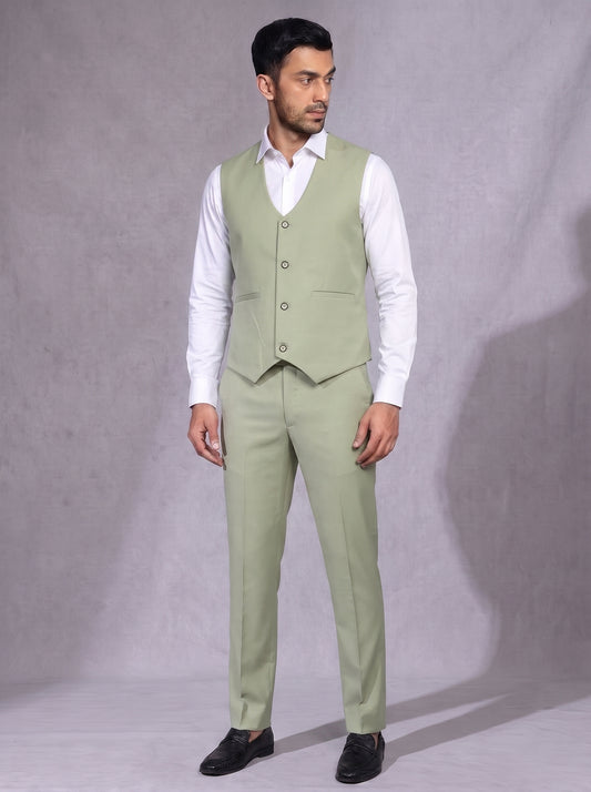 Club AK Men's Premium Sage Green 3 Piece Suit for Men