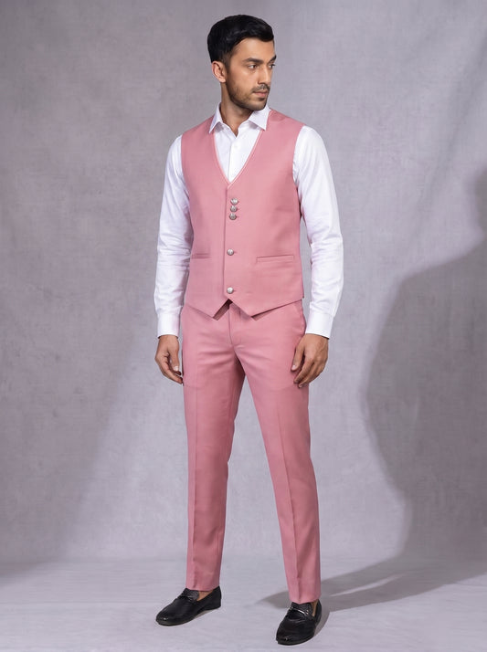 Club AK Pink Wedding Wear Suit Set for Men