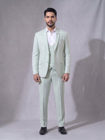 Club AK Men's Premium Mint Green 3 Piece Suit | Luxury Wedding, Reception & Party Wear