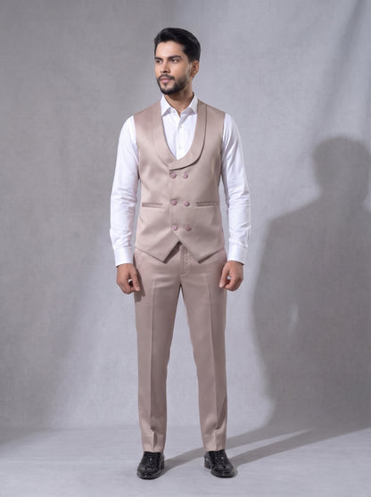 Club AK Men's Premium Rose Pink 3 Piece Suit | Luxury Groom & Reception Wear