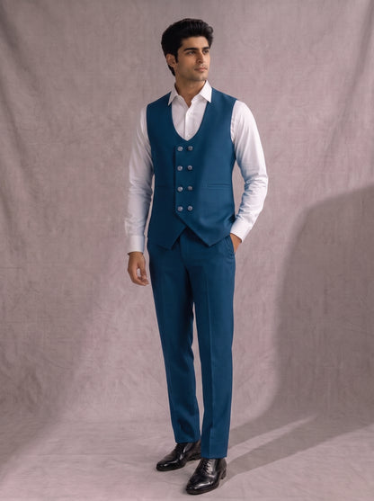 Club AK Royal Blue Shawl Lapel 3 Piece Suit | Men's Wedding & Engagement Wear