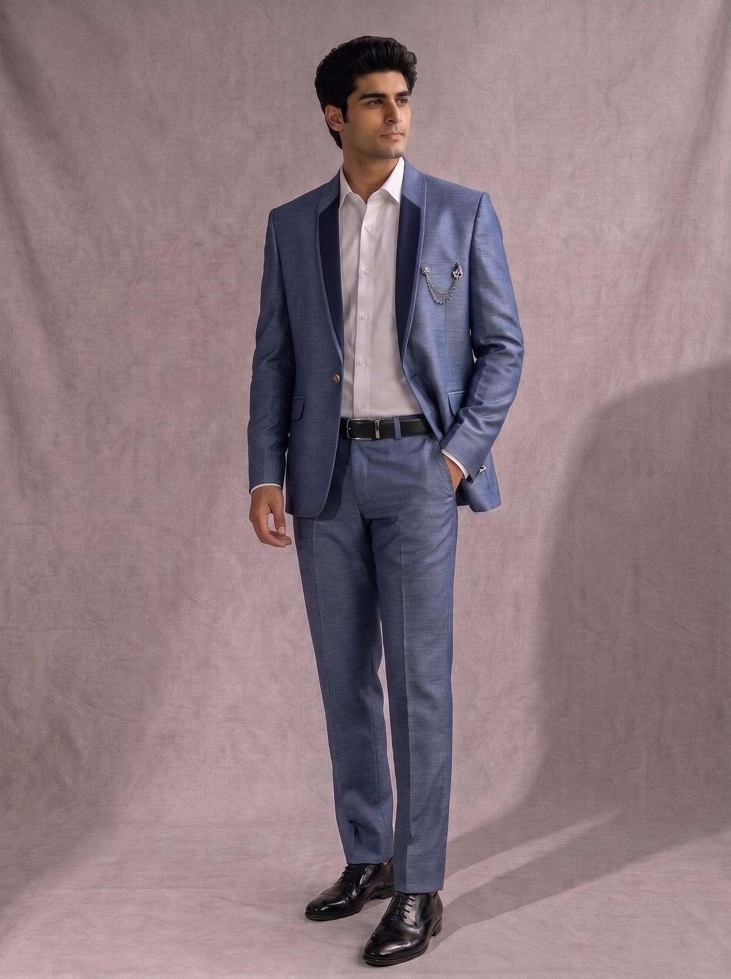 CLUB AK Men's Premium Sky Blue Two-Piece Suit for Men |  Wedding, Reception & Party Wear