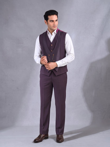 Club AK Men's Dusty Purple 3-Piece Suit | Luxury Wedding, Reception & Engagement Wear