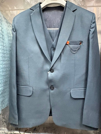 Club AK Men's Elegant Slate Grey Formal Suit