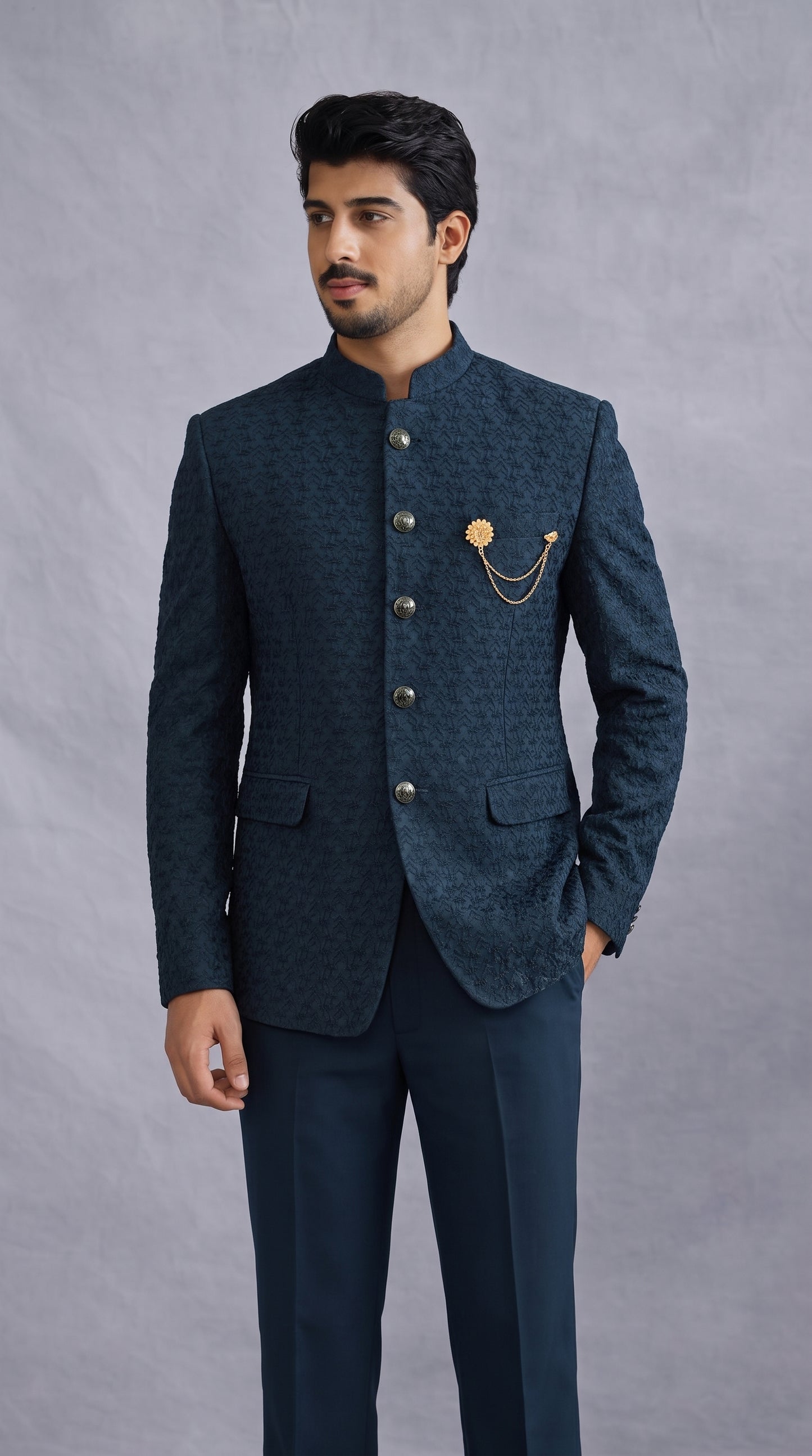 Club AK Men's Embroidered Jodhpuri Suit | Premium Bandhgala Wedding, Reception & Party Wear