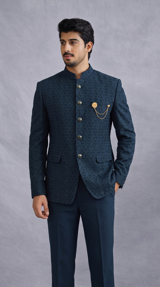 Club AK Men's Embroidered Jodhpuri Suit | Premium Bandhgala Wedding, Reception & Party Wear