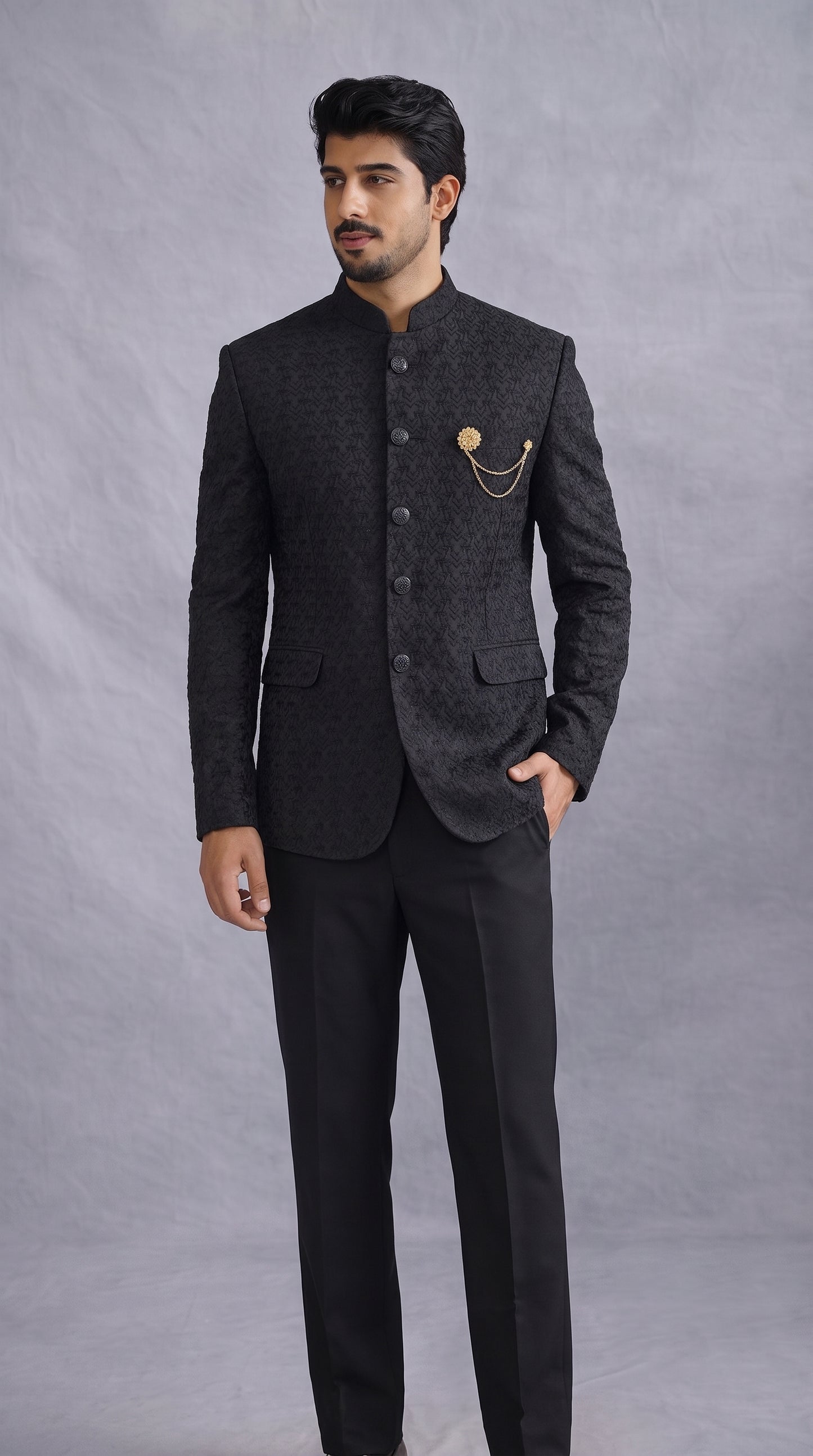 Club AK Men's Embroidered Jodhpuri Suit | Premium Bandhgala Wedding, Reception & Party Wear