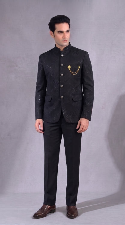 Club AK Men's Embellished Jodhpuri Suit | Luxury Bandhgala Wedding, Reception & Party Wear