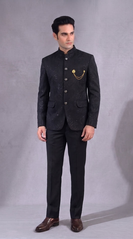 Club AK Men's Embellished Jodhpuri Suit | Luxury Bandhgala Wedding, Reception & Party Wear