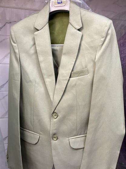 Club AK Men's Premium Sage Green 3 Piece Suit for Men