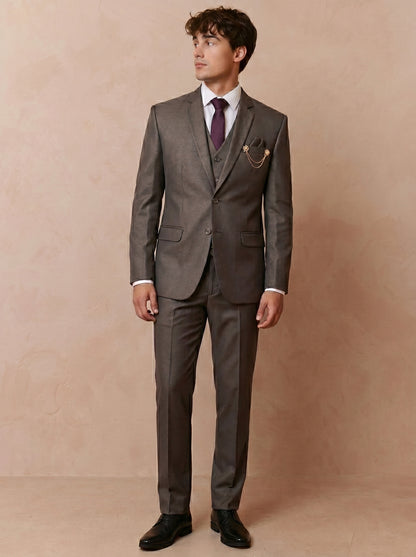 Men's Charcoal Grey 3 Piece Suit