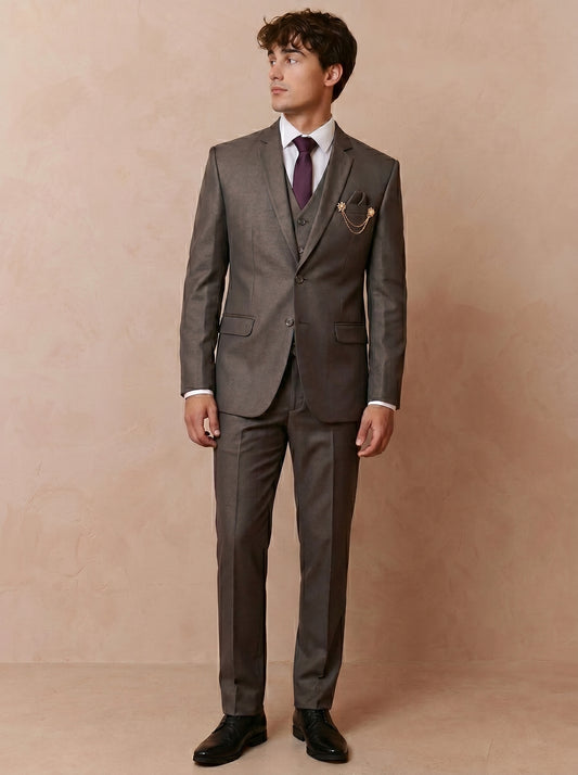 Men's Charcoal Grey 3 Piece Suit