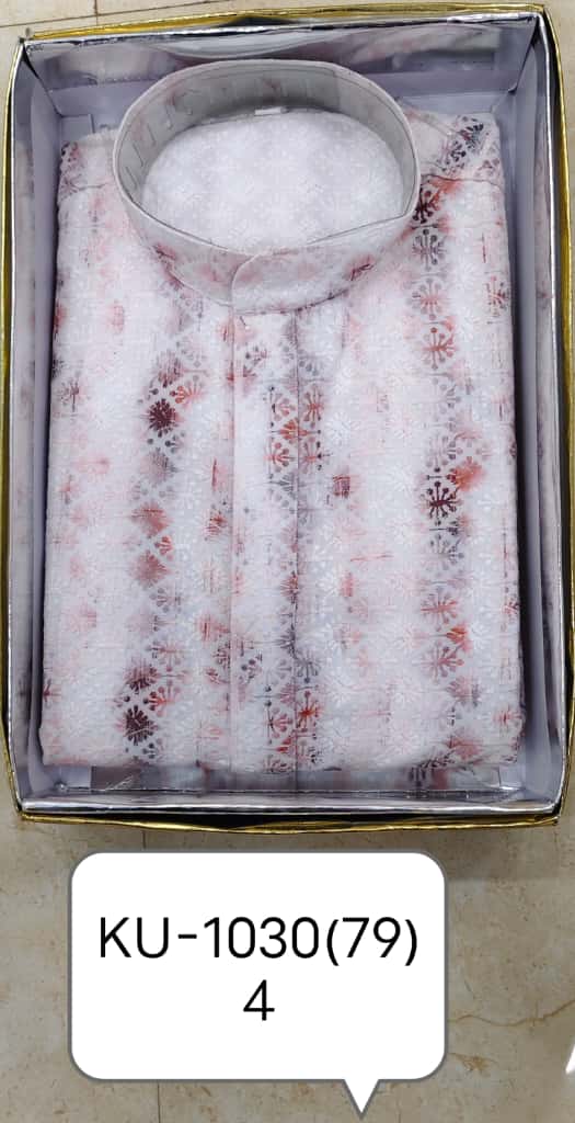 Men’s Stylish Cotton Shifli Printed Chicken Embroidery Kurta | Party & Festive Ethnic Wear